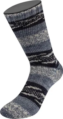 Produktbild von Lana Grossa - Meilenweit 100g Denim Mix Black 4655 hellgrau mittelgrau mausgrau schwarz