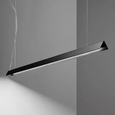 Zdjęcie produktu dla Nowoczesna lampa wisząca V-Line Metal Black Led 20W 3000K Ciepłe światło