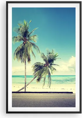 Produktbild von Gerahmtes Poster - Schwarzer Rahmen - Auto Surfbrett Strand Ozean - 61x91,5 cm - Wand Bild - Wanddeko - Wandbilder - Wandposter - Bilderrahmen - Bilder - Kunstdruck - Wandbild - P2BPA61x91-2835