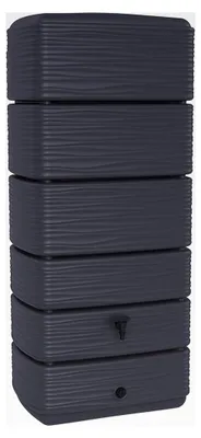 Produktbild von Regenwasser Wandtank Eco 300 Liter Graphit anthrazit inkl. Wasserhahn