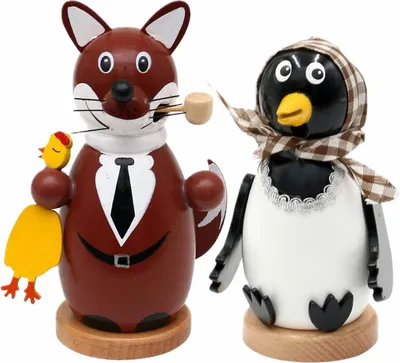 Produktbild von Räucherfiguren - Fuchs & Elster - je 13 cm