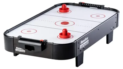 Produktbild von Bandito Mini Airhockey KiddySpeed, mit Luftgebläse, robuster Tischaufleger für Kinder- und Jugendeinrichtungen, Partyraum und Büro, kratzfestes Spielfeld, 92 × 52 × 20 cm