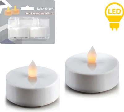 Immagine prodotto di Lumini a LED in plastica IDALIA, bianco caldo, set da 2