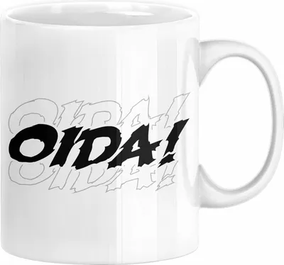 Produktbild von Oida Tasse Geschenk Bayern Kaffee-Becher Bayrisch Dialekt (Weiß)