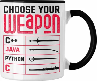 Produktbild von Trendation - Prorgammierer Tasse Geschenk Programmiersprachen Nerd Geschenkdiee Informatiker Spruch (Schwarz)