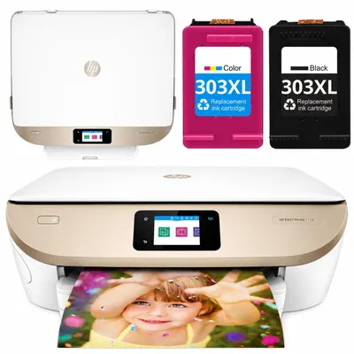 Produktbild von HP Envy 7134 WiFi 303XL – stilvoller Tintenstrahl-Multifunktionsdrucker