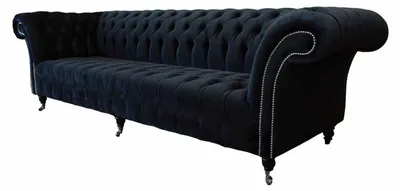 Produktbild von Sofa 4 Sitzer Chesterfield Polster Wohnzimmer Design Luxus Holz Neu
