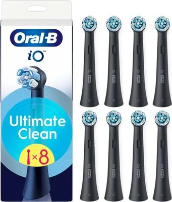 Obrázek produktu pro Oral-B Replaceable toothbrush heads | iO UltimateClean | Heads | For adults | Number of brush heads included 8 | Black