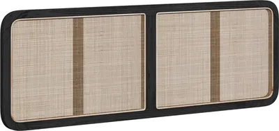 Zdjęcie produktu dla vidaXL Zagłówek z zagłówkiem czarny 160 x 55 x 3 cm rattan
