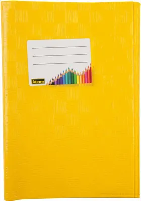 Produktbild von 10 Heftumschläge / Hefthüllen DIN A5 / Baststruktur / Farbe: gelb