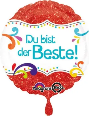 Produktbild von amscan® 3409201 Folienballon Du bist der Beste - Ø 43 cm