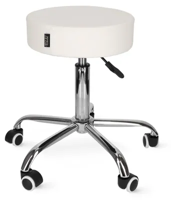 Produktbild von 4FIZJO PURE Drehbarer Massagestuhl, weiß, höhenverstellbar, Kunstleder, Tragbar 150 kg