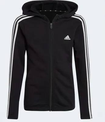 Produktbild von Felpa adidas Essentials 3 Stripes Full-Zip Hoodie Jr. IC3634 Pullunder adidas Größe: 140 cm,