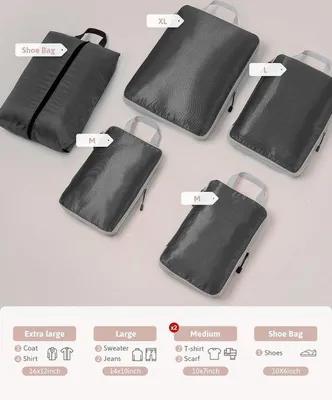 Immagine prodotto di Set organizzativo per borse da viaggio, 5 pezzi