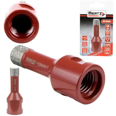 Obrázek produktu pro Diamantová vrtací korunka Mertz 12mm M14 na dlažbu a obklady M1906