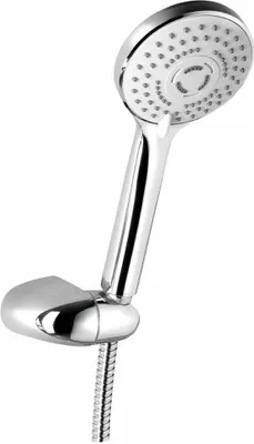 Zdjęcie produktu dla Aqualine - Zestaw prysznicowy 100, 2 dysze, obrotowy uchwyt, chrom 11454