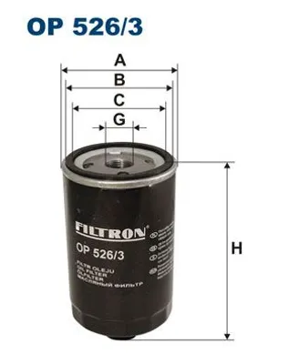 Produktbild von Ölfilter OP 526/3 Anschraubfilter, Höhe 136 mm, Außendurchmesser 80 mm, Gewinde 3/4-16 UNF