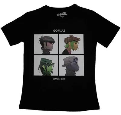 Obrázok produktu pre Gorillaz Demon Days Black L Dámske Tričko