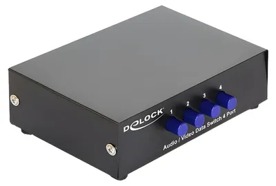 Produktbild von DELOCK A/V Switch 4 Eingänge -> 1 Ausgang bidirektion