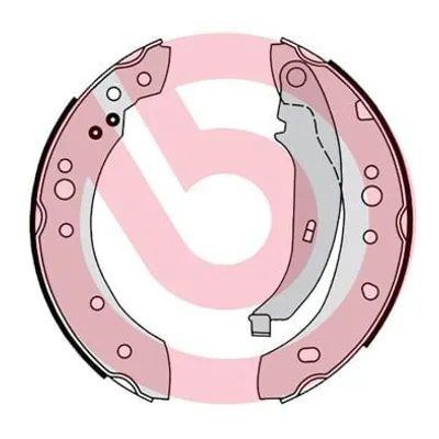 Produktbild von BREMBO Bremsbackensatz Trommelbremse Hinten für RENAULT Clio III Schrägheck (BR0/1, CR0/1) 203mm S 68 547