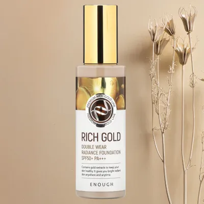 Image de ENOUGH - Rich Gold Double Wear Radiance Foundation SPF 50+ PA+++ #23 - Maquillage illuminateur premium pour les peaux matures - 100 ml