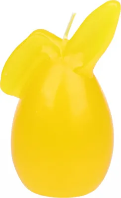 Produktbild von Figurenkerze "Ei mit Ohren" Gelb 105/54 mm