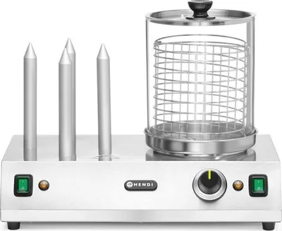 Produktbild von Würstchen- und Hotdog-Brötchenwärmer, HENDI, 220-240V/550W, 500x310x(H)395mm