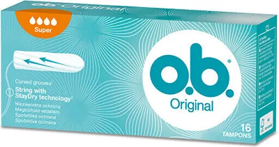 Zdjęcie produktu dla O.B. Original, Tampony Super, 16 sztuk