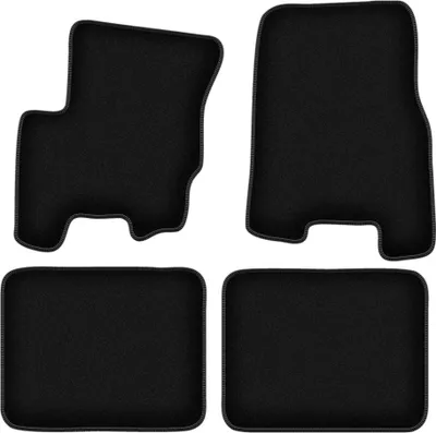 Immagine prodotto di Tappetini in velluto per SsangYong Korando II (KJ) (1998-2006, SUV) neri, set 4 pz, con fissaggi