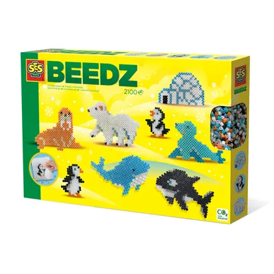 Produktbild von SES Creative Beedz 06203 Bügelperlen-Set Polartiere, 2100 Perlen für arktische Tiermotive, 5 Jahr(e), Junge/Mädchen, Kind, Karton, Mehrfarbig, 2100 Stück(e)