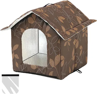 Immagine prodotto di Cuccia per gatti da esterno, modello L, marrone, resistente alle intemperie, impermeabile, ideale per il giardino