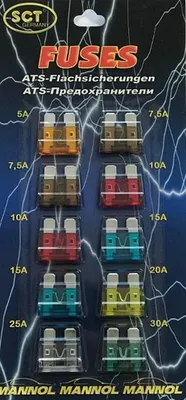 Image de Kit Fusibles MANNOL 5A à 30A Moto Scooter SCT Germany Autobus Voiture