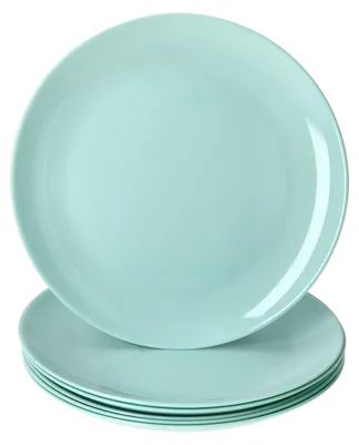 Produktbild von 6er Set Mint flache Speiseteller aus Glas Ø 24,4 cm Grillplatte modern
