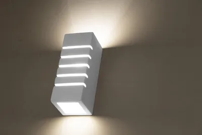 Produktbild von Wandlampe Weiß E27 Gips Modern Wandleuchte