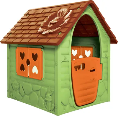 Produktbild von Dohany Spielhaus grün Kinderspielhaus Gartenhaus Indoor Outdoor +2J