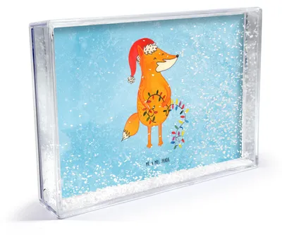 Produktbild von Mr. & Mrs. Panda Bilderrahmen Fuchs Weihnachten - Eisblau - Geschenk, Füchse, Objektrahmen, Nikolaus, Fotorahmen, Acryl-Aufsteller, Winter, Weihnachtsmann, Fotohalter