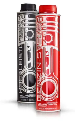 Produktbild von Benzin Performance Set EUROSOL 2x 400ml | Benzin Additiv + Motoröl Additiv | Benzin für 150 L Tank, Öl für 1 Ölwechsel | Motorreiniger Benzin | Verschleißschutz | Hydrostößel Schutz | Germany