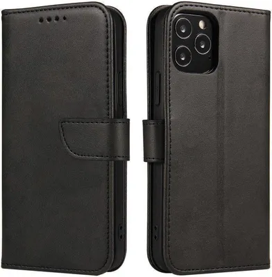 Produktbild von Magnet Case Buch Tasche aufklappbare Hülle Standfunktion kompatibel mit iPhone 16e (SE 4 2025) Schwarz
