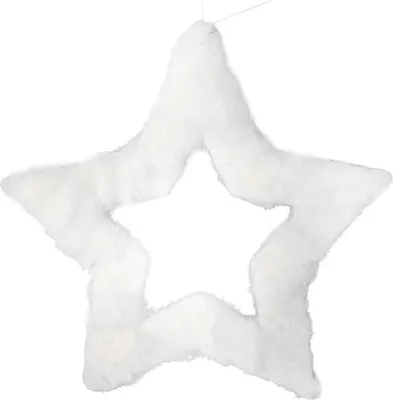 Zdjęcie produktu dla Biała Zawieszka Dekoracyjna Gwiazda 40 Cm