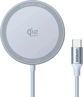 Produktbild von UGREEN W753 MagFlow Magnetic Wireless Charging Pad 25W Qi2  silber