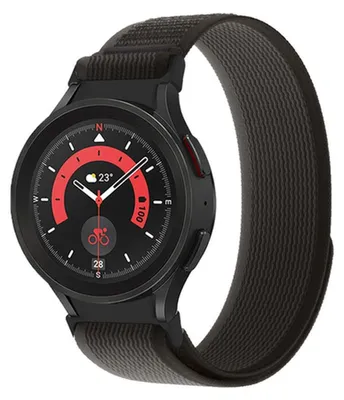 Produktbild von Tech-Protect Nylon Samsung Galaxy Watch 4 / 5 / 5 Pro / 6 / 7 / Fe Schwarz/Orange