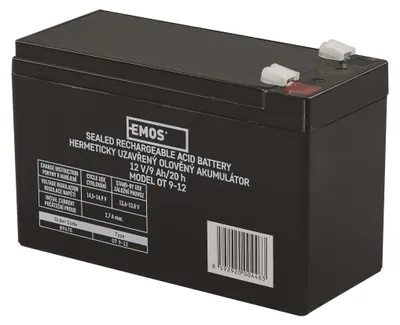 Bezúdržbový olověný akumulátor 12 V/9 Ah, faston 6,3 mm