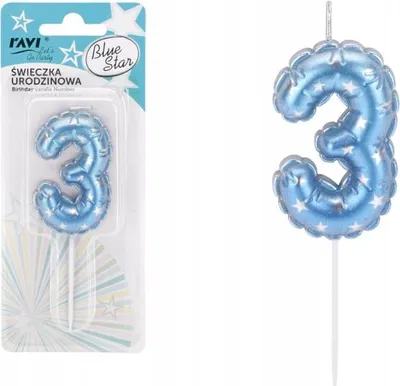 Immagine prodotto di Candele di compleanno Numeri 3 Candela per torta