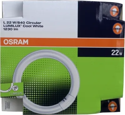 Zdjęcie produktu dla Osram LUMILUX, 22 W, G10q, T9, 9000 h, 1350 lm, Zimne białe