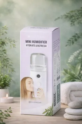 Imagen del producto de Humidificador facial portátil Silvergear – incluye cable de carga