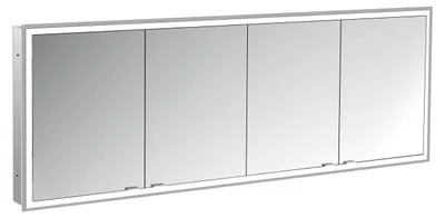 Image de emco prime Armoire de toilette avec éclairage, 2000 mm, 4 portes, modèle encastré, 949706399