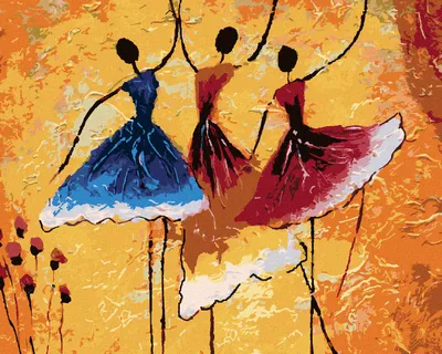 Produktbild von Zuty - Malen nach Zahlen - BLUMENTÄNZERINEN, 40x50 cm, ohne Keilrahmen