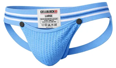 Zdjęcie produktu dla CELLBLOCK 13 Tight End 2 inch Snap Up Jockstrap Light Blue - Größe XL