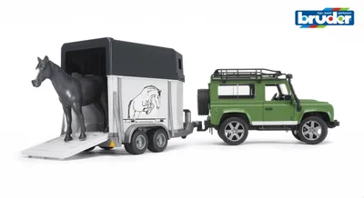Zdjęcie produktu dla Land Rover z przyczepą dla konia i figurką konia