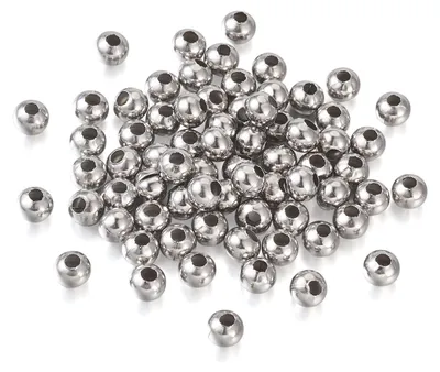 Produktbild von Abstandshalter aus Edelstahl - Rund und poliert - Für Schmuck und Schlüsselanhänger - Loch 2 mm - 200 Stück